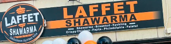 Laffet Shawarma butiksskylt och restaurang i Jönköping